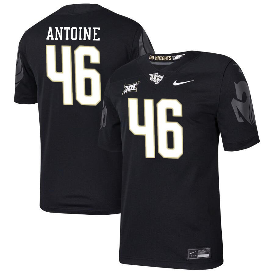 Men #46 Nicholas Antoine UCF Knights Big 12 Conference College Football Jerseys Stitched-Black